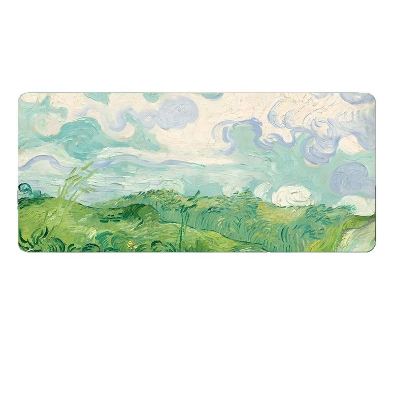 Monet Water Lily Padă de birou cu suport pentru încheietură — Cauciuc natural, Transfer de căldură, Imprimare logo: Da