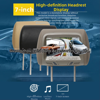 Automobilio galvos atramos ekranas su LCD, AV1/AV2 įvestys, 800x480 raiška, modelis YL-733