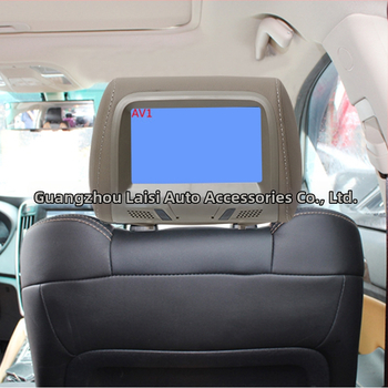Automobilio galvos atramos ekranas su LCD, AV1/AV2 įvestys, 800x480 raiška, modelis YL-733
