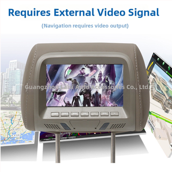 Automobilio galvos atramos ekranas su LCD, AV1/AV2 įvestys, 800x480 raiška, modelis YL-733