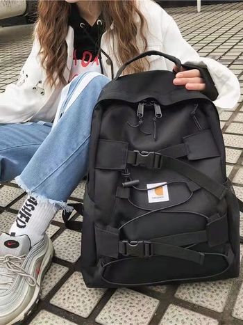 Carha batoh s veľkou kapacitou pre mužov aj ženy, 56–75 L, plátno, odolný voči oderu, priehradka na 15-palcový notebook, vzor s písmenami