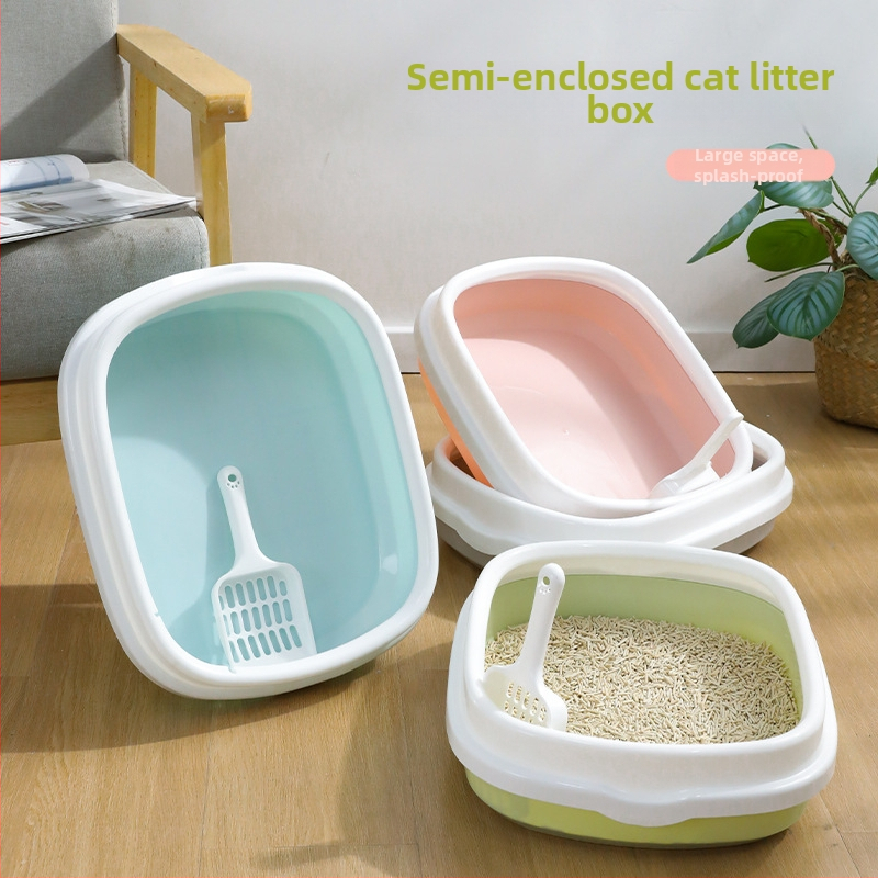 Hawo polouzavretá oválná miska na mačací záchod - PP materiál, pre mačky a mačiatka