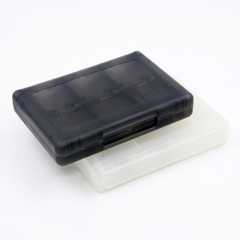 Carcasă de stocare 28-in-1 pentru carduri 3DS, ABS pentru New 3DS / 3DS LL, dimensiuni compacte 14×10×3 cm, greutate 20 g