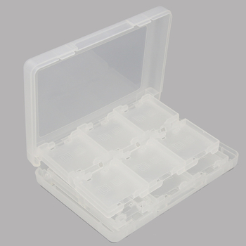 Carcasă de stocare 28-in-1 pentru carduri 3DS, ABS pentru New 3DS / 3DS LL, dimensiuni compacte 14×10×3 cm, greutate 20 g