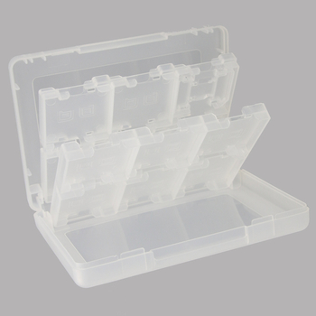 Carcasă de stocare 28-in-1 pentru carduri 3DS, ABS pentru New 3DS / 3DS LL, dimensiuni compacte 14×10×3 cm, greutate 20 g