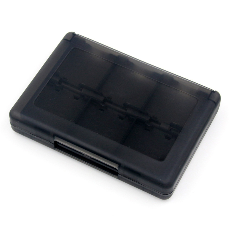 Carcasă de stocare 28-in-1 pentru carduri 3DS, ABS pentru New 3DS / 3DS LL, dimensiuni compacte 14×10×3 cm, greutate 20 g