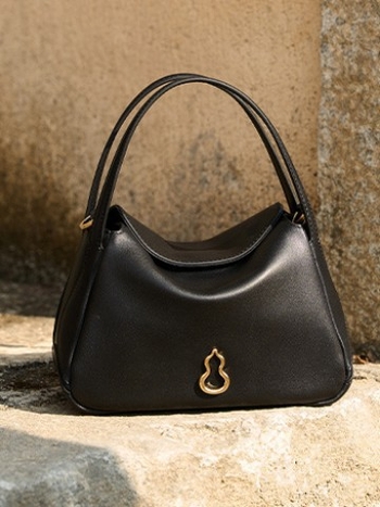 Bampo Geantă tip găleată din piele naturală, unisex, curea simplă, închidere magnetică, buzunar interior cu fermoar laminat și căptușeală poliester