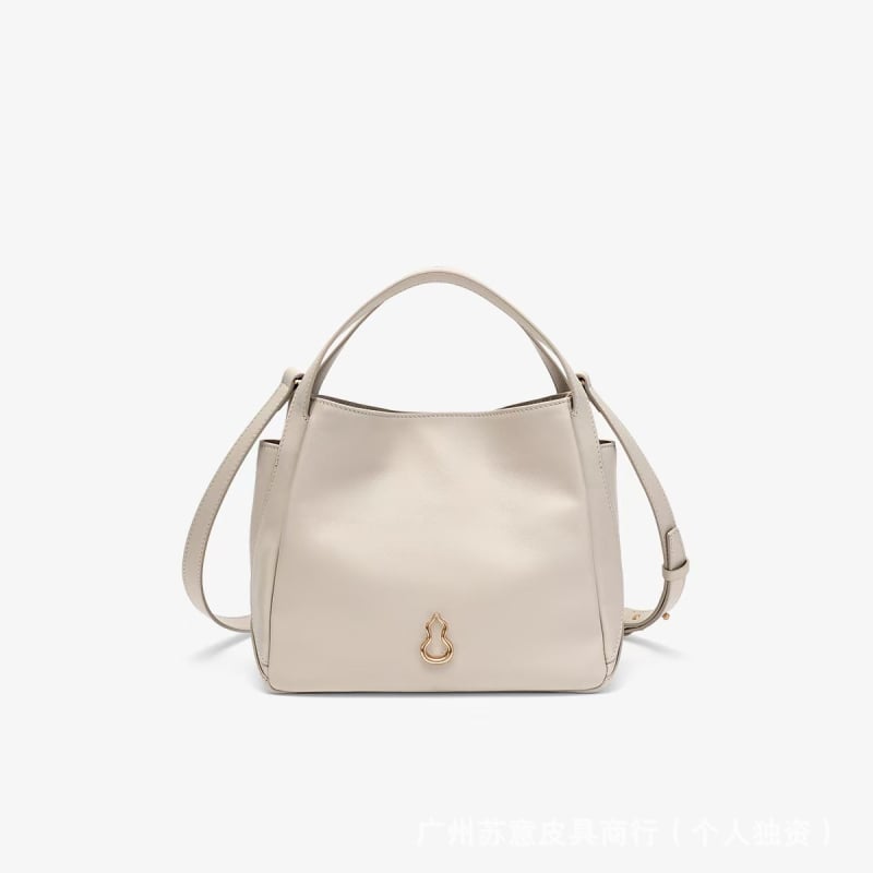 Bampo Geantă tip găleată din piele naturală, unisex, curea simplă, închidere magnetică, buzunar interior cu fermoar laminat și căptușeală poliester