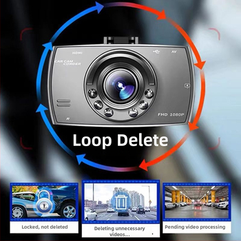 G30 HD dash cam s dvostrukom kamerom naprijed i natrag, 170° kut snimanja, otvor F2.0, 1080p, 2.4 inčni zaslon