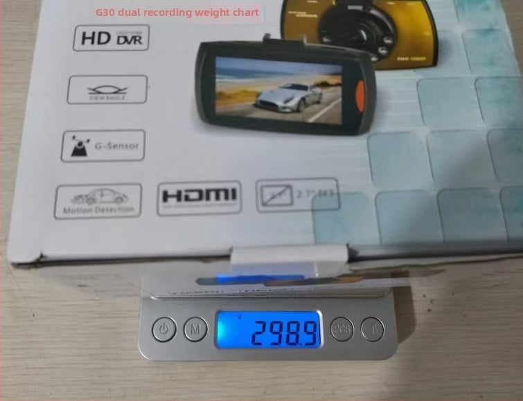 G30 HD dash cam s dvostrukom kamerom naprijed i natrag, 170° kut snimanja, otvor F2.0, 1080p, 2.4 inčni zaslon