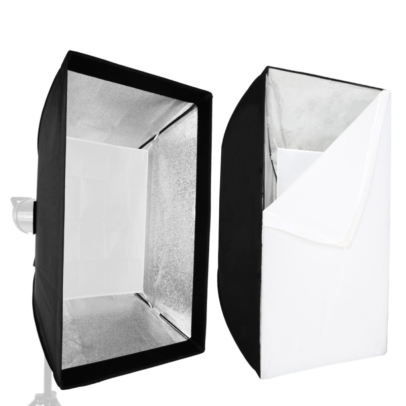 Softbox de lumină moale cu montură Baorong tip bajonet; cadru din aliaj de aluminiu; sarcină maximă 2-5 kg; greutate 1,2 kg