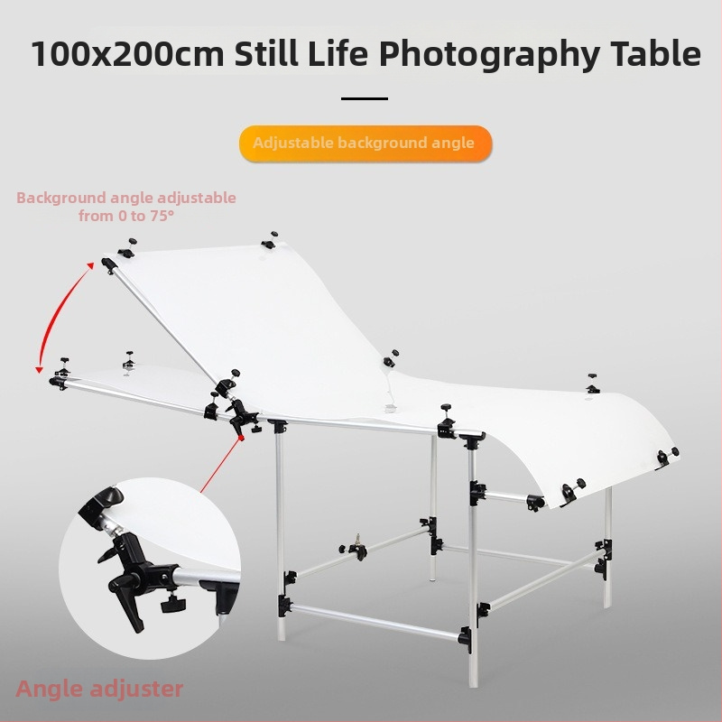 Alumīnija sakausējuma still life fotogrāfijas galds, salokāms un pārnēsājams, 4 kg, produktu fotografēšanai