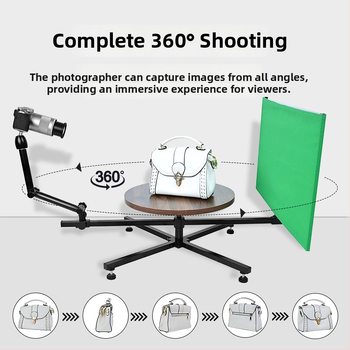 360-stupňová otočná plocha na fotografovanie z magnéziovej zliatiny pre foto a video