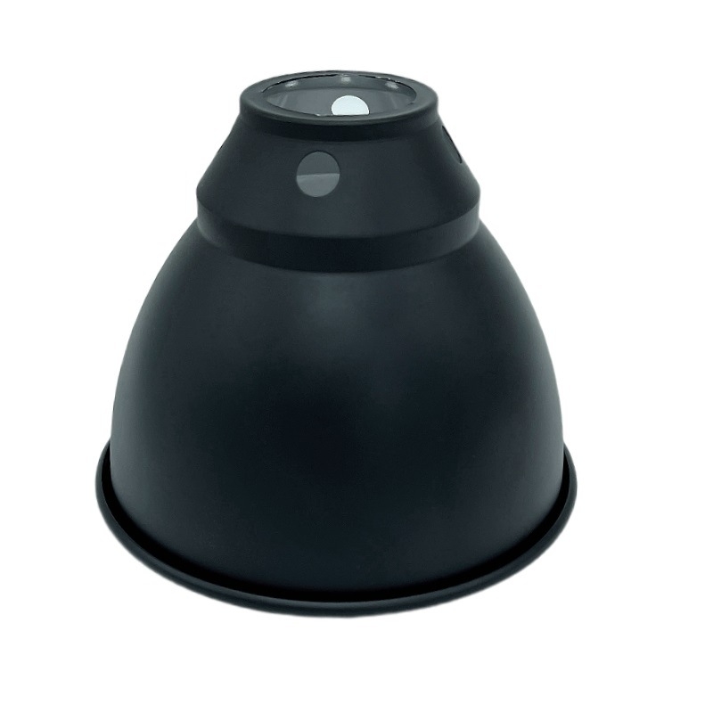 Alumīnija studijas zibspuldzes abažūrs – rotācijas presēta korpuss, augsta atstarošana, bajoneta savienojums, Hangyue