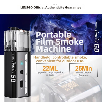 Long Poem Smoke Go ručný dymovač pre malé fotoštúdio, model D74103, osobná fotografia