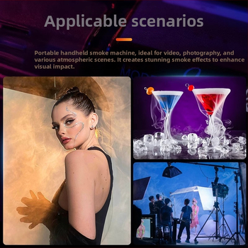 Long Poem Smoke Go ručný dymovač pre malé fotoštúdio, model D74103, osobná fotografia