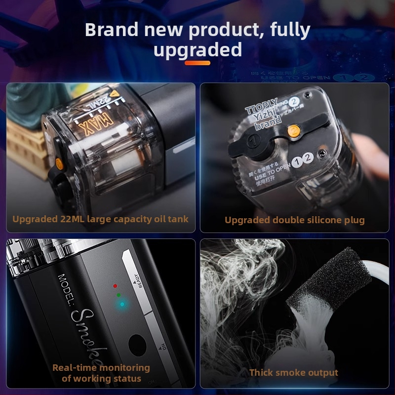 Long Poem Smoke Go ručný dymovač pre malé fotoštúdio, model D74103, osobná fotografia