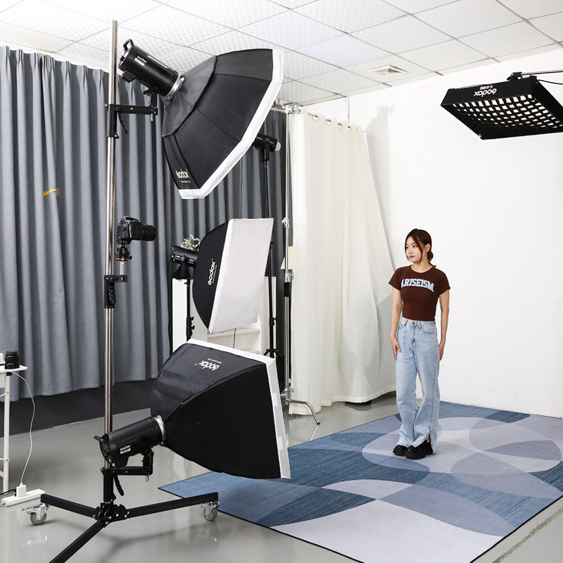 Stojan na svetlo s rukoväťou pištoľou, nerezová oceľ, nosnosť 2–5 kg, multifunkčný stojan pre fotografovanie a živé vysielanie