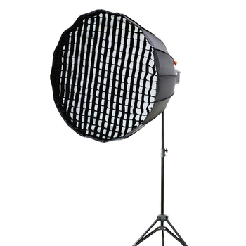 Softbox pentru bliț de studio cu plasă hexagonală de 16, țesătură nețesută, încărcare maximă 2 kg, model PSCS1690A