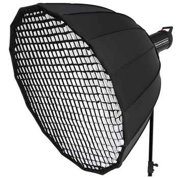 Softbox pentru bliț de studio cu plasă hexagonală de 16, țesătură nețesută, încărcare maximă 2 kg, model PSCS1690A