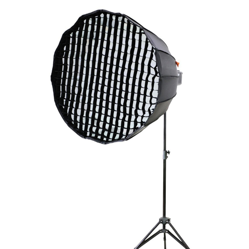 Softbox pentru bliț de studio cu plasă hexagonală de 16, țesătură nețesută, încărcare maximă 2 kg, model PSCS1690A