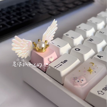 Kľúčová krytka pre mechanickú klávesnicu – numerická klávesnica, krížový tvar, motív anjelských krídel, káblové pripojenie, bez podsvietenia