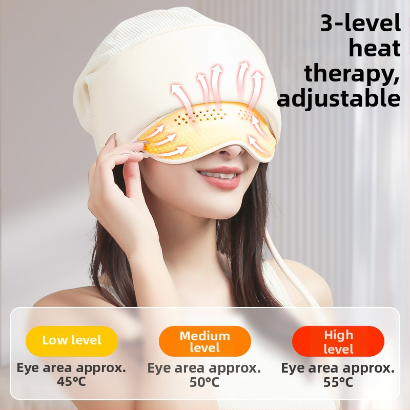 Κράνος μασάζ κεφαλής και ματιών με αεροπίεση, επαναφορτιζόμενος, έλεγχος με κουμπί, 3 ρυθμίσεις, μοντέλο HD-01