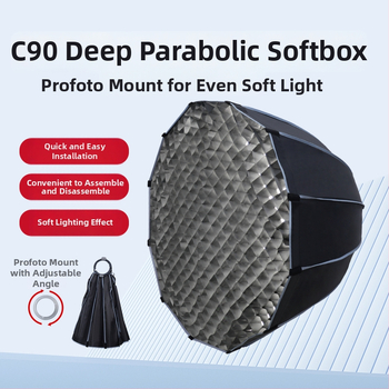 Softbox s mriežkou pre osvetlenie Godox, hlboký parabolický dizajn, rýchla inštalácia, konštrukcia z hliníkovej zliatiny, nosnosť 2–5 kg