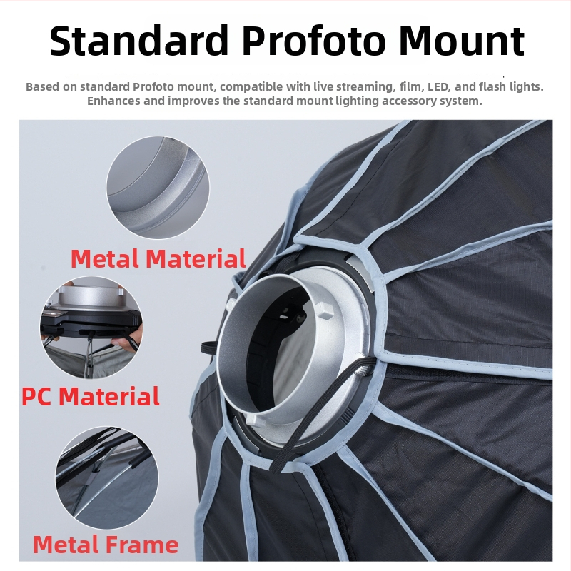 Softbox s mriežkou pre osvetlenie Godox, hlboký parabolický dizajn, rýchla inštalácia, konštrukcia z hliníkovej zliatiny, nosnosť 2–5 kg