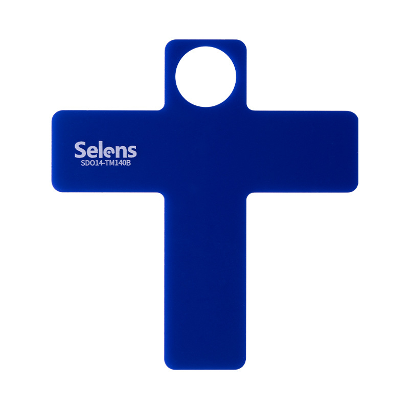 Accesorii foto pentru producții de film și televiziune: marker de poziționare în formă de T fluorescent pentru studio, acrilic, model Sdo 14 - tm 140, greutate 23,5 g