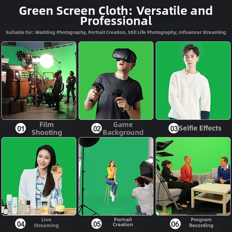 Studijas fotografēšanai fona audums – zaļais ekrāns Light and Shadow