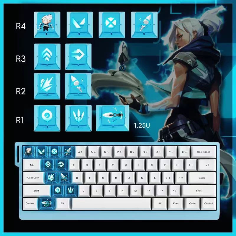 Náhradné krytky klávesov pre Wooting/ATK herné klávesnice, 11 klávesov, priehľadný PC materiál, univerzálna kompatibilita