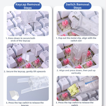2-u-1 alat za vađenje osovine i tipki za mehaničku tipkovnicu — CIY klip za osovinu, alat za uklanjanje kapica s hot-swappingom