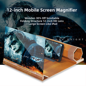 Haoxuan Medinis telefonų ekrano didintuvas su akių apsauga, 3D stereo didinimas, HD aiškumas