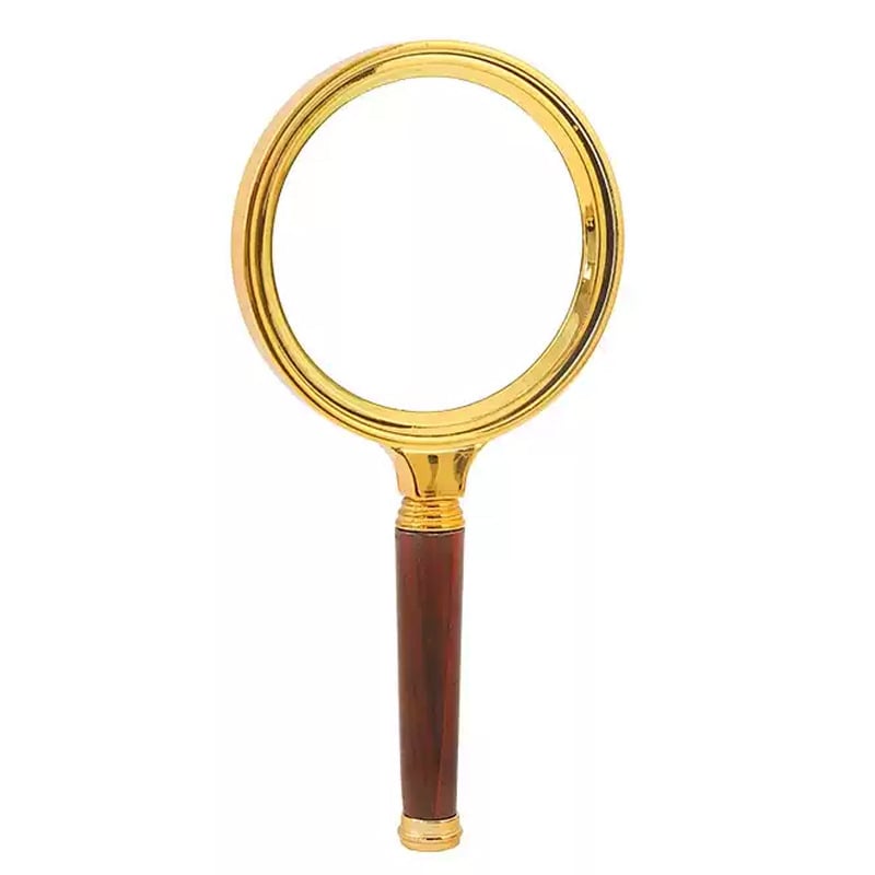 Okrugla ručna lupa s drvenim uzorkom, 100x povećanje, HD čitanje, zaštita očiju za starije osobe