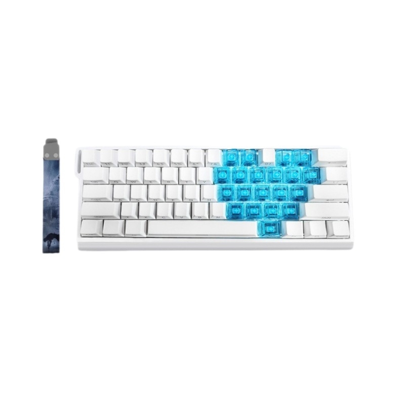 61-tipkovna mehanička tipkovnica s Ice Blue osovim prekidačima, kućište od aluminijske legure, RGB pozadinsko osvjetljenje, žično povezivanje