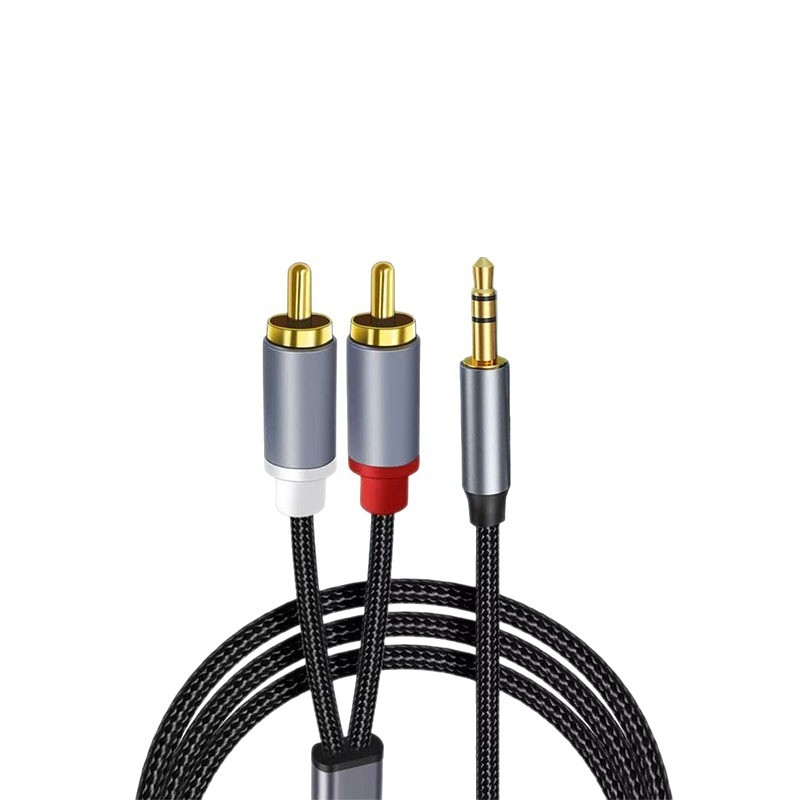 Audio kabel 3.5mm na 2RCA, zlatnog pozlaćeno bakreno jezgro, gole bakrene vodiče, za digitalne uređaje