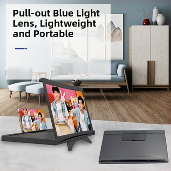 Povećalo zaslona za mobitel sa sklopivim držačem — 3D povećanje, anti-plavo svjetlo, akrilna leća, HD jasnoća