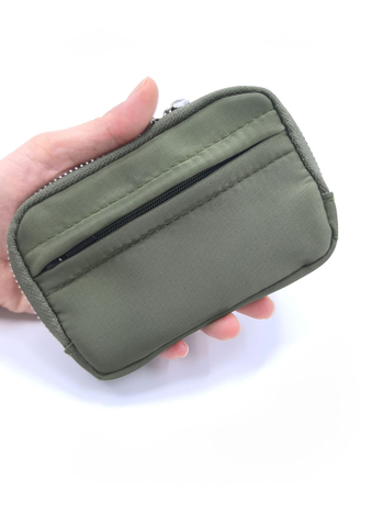 Novčanik s dvostrukim zatvaračem – držač kartica, torbica za ključeve, najlon, jednobojna, gradski minimalizam, unisex (Proljeće 2025)