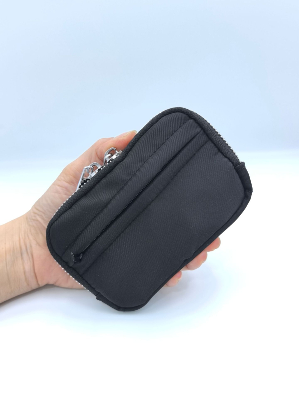 Novčanik s dvostrukim zatvaračem – držač kartica, torbica za ključeve, najlon, jednobojna, gradski minimalizam, unisex (Proljeće 2025)