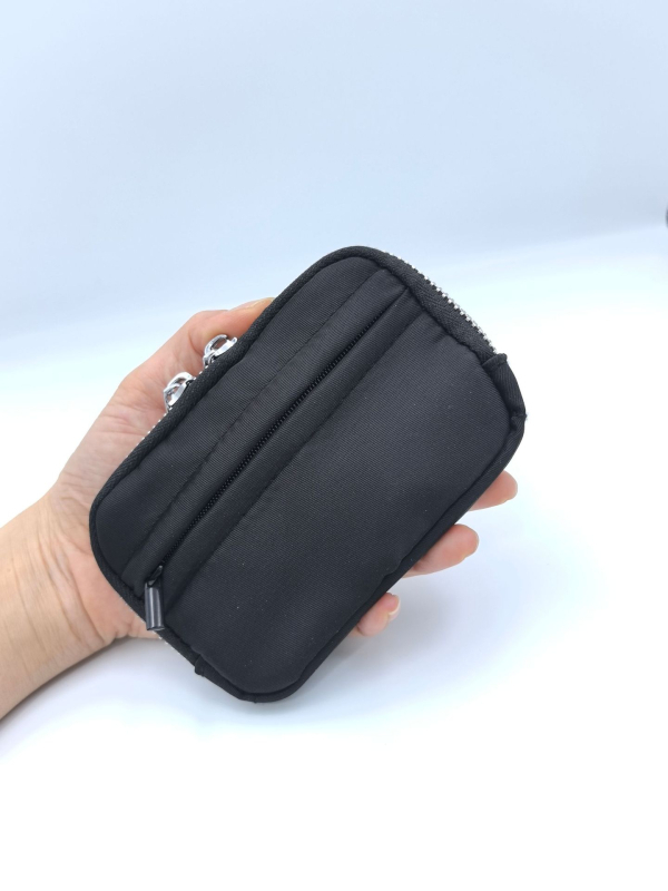 Novčanik s dvostrukim zatvaračem – držač kartica, torbica za ključeve, najlon, jednobojna, gradski minimalizam, unisex (Proljeće 2025)