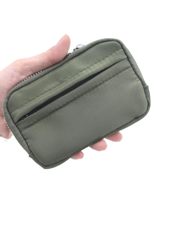 Novčanik s dvostrukim zatvaračem – držač kartica, torbica za ključeve, najlon, jednobojna, gradski minimalizam, unisex (Proljeće 2025)