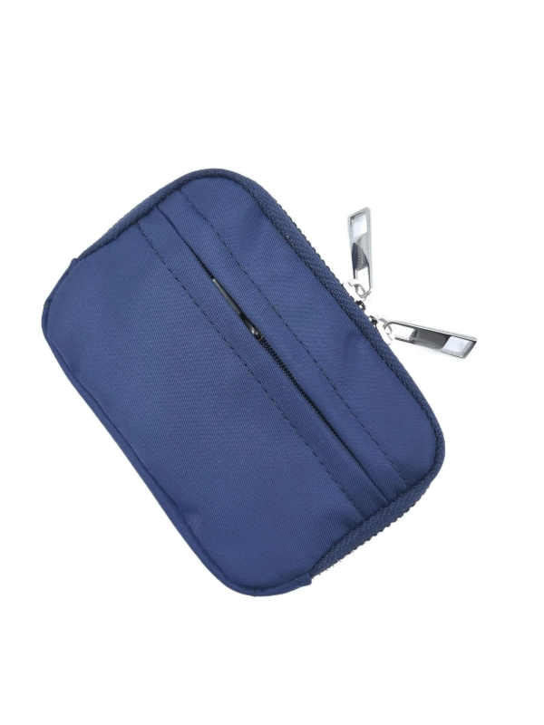 Novčanik s dvostrukim zatvaračem – držač kartica, torbica za ključeve, najlon, jednobojna, gradski minimalizam, unisex (Proljeće 2025)