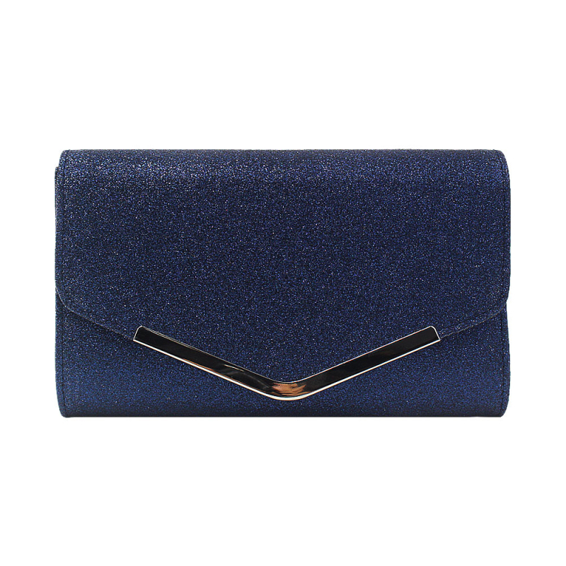 Geantă de seară cu lanț PVC, formă orizontală pătrată, închidere magnetică, căptușeală poliester, buzunar pentru ID