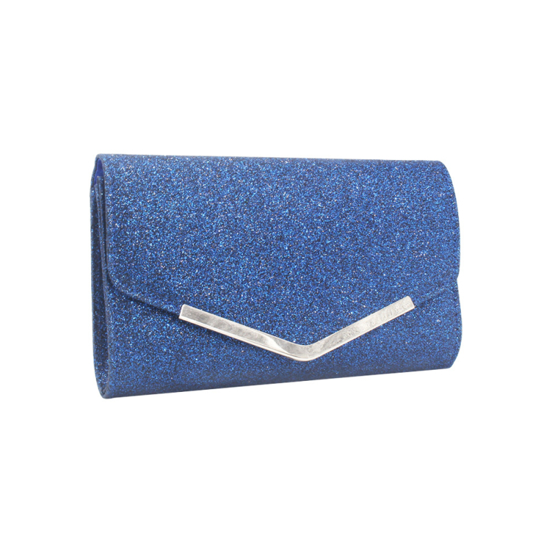 Geantă de seară cu lanț PVC, formă orizontală pătrată, închidere magnetică, căptușeală poliester, buzunar pentru ID