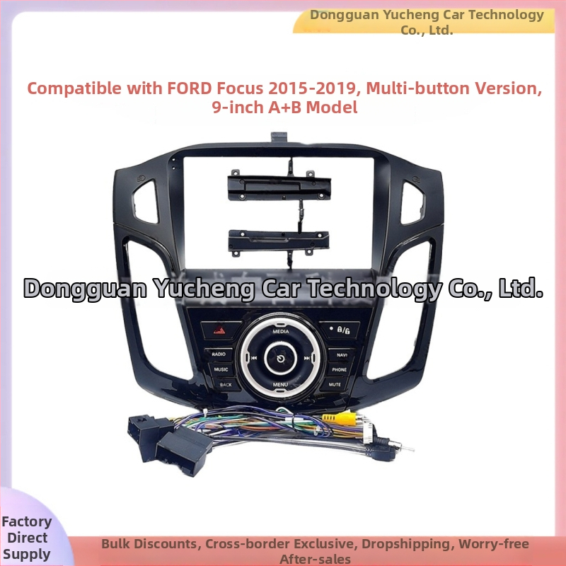 Rám palubnej dosky pre Ford Focus s Android navigáciou, ABS+PC, kompatibilný s modelmi 2012–2019, hmotnosť 1 kg