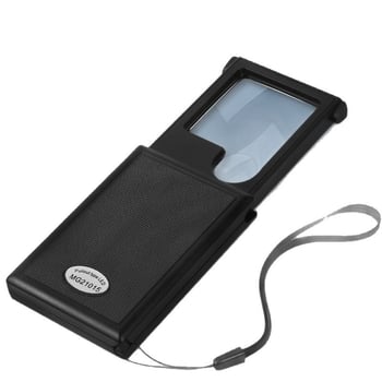 Sun fire kihúzható kézi olvasó nagyító LED világítással, 3x/6x nagyítás, idős korosztálynak, utazáshoz könnyen hordozható, modell 21015