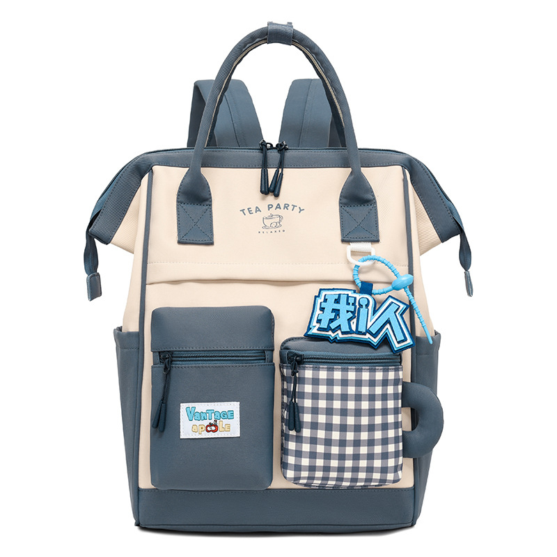 Női nylon hátizsák, kapacitás 20-35L, 14 hüvelykes laptophoz, légáteresztő, görbe vállpántok