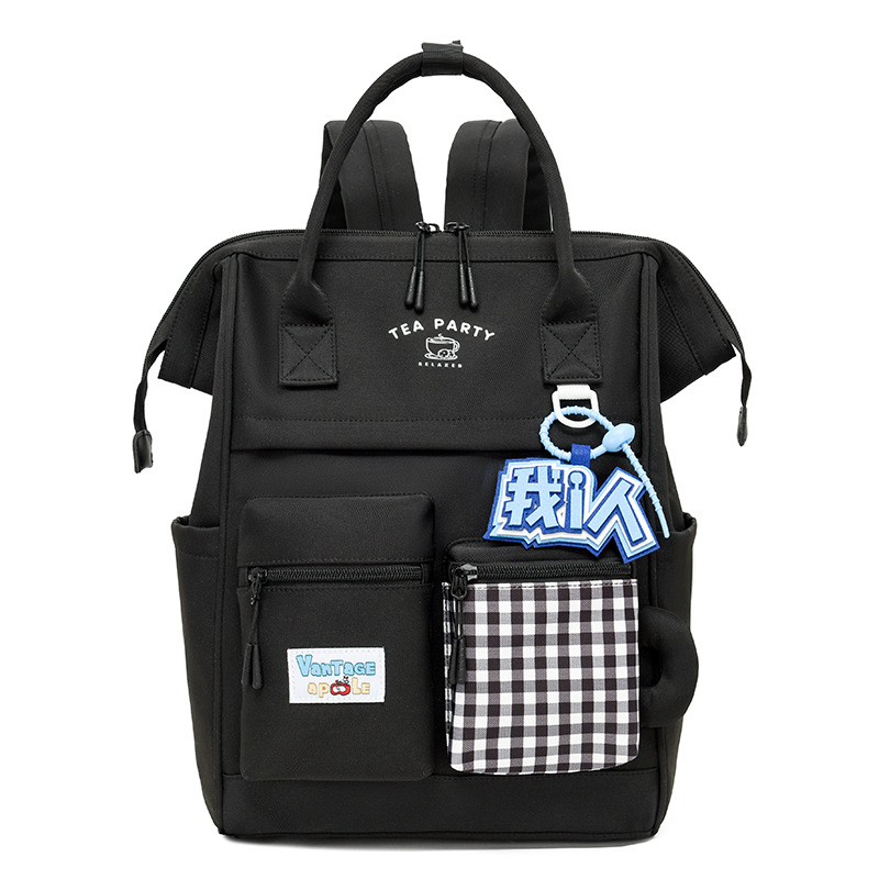 Női nylon hátizsák, kapacitás 20-35L, 14 hüvelykes laptophoz, légáteresztő, görbe vállpántok