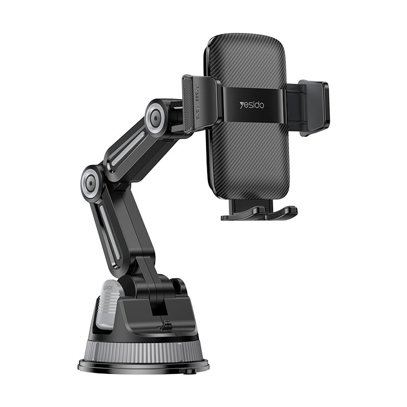 Yesido Suport auto pentru camioane – ventuză de birou, telescopic rotativ pentru telefon (ABS+TPU)